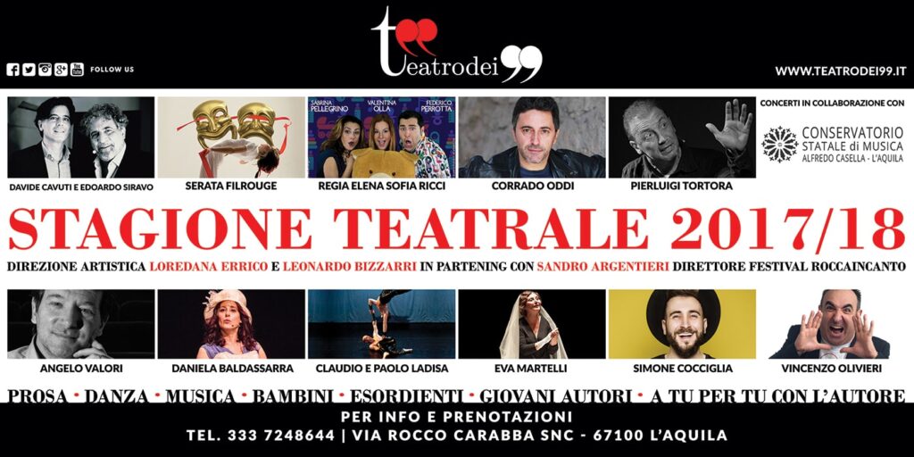 Stagione Teatrale 2017/2018 Teatro dei 99