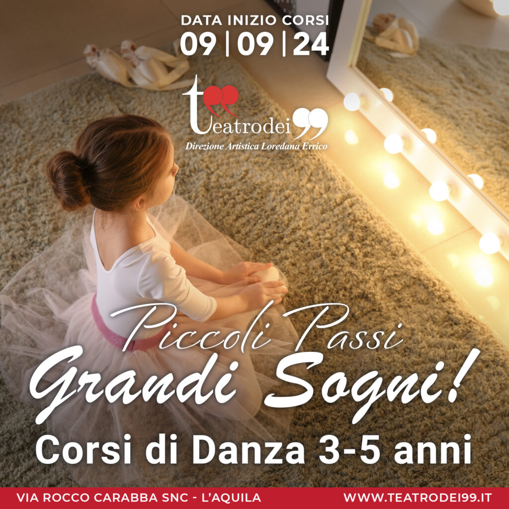 Siamo entusiasti di annunciare l'inizio dei nostri corsi di danza per bambine e bambini dai 3 ai 5 anni!